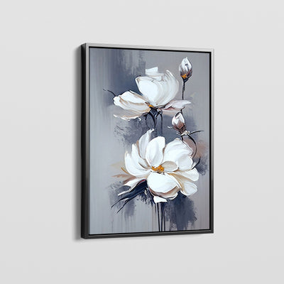 GREYED POPPIES CANVAS