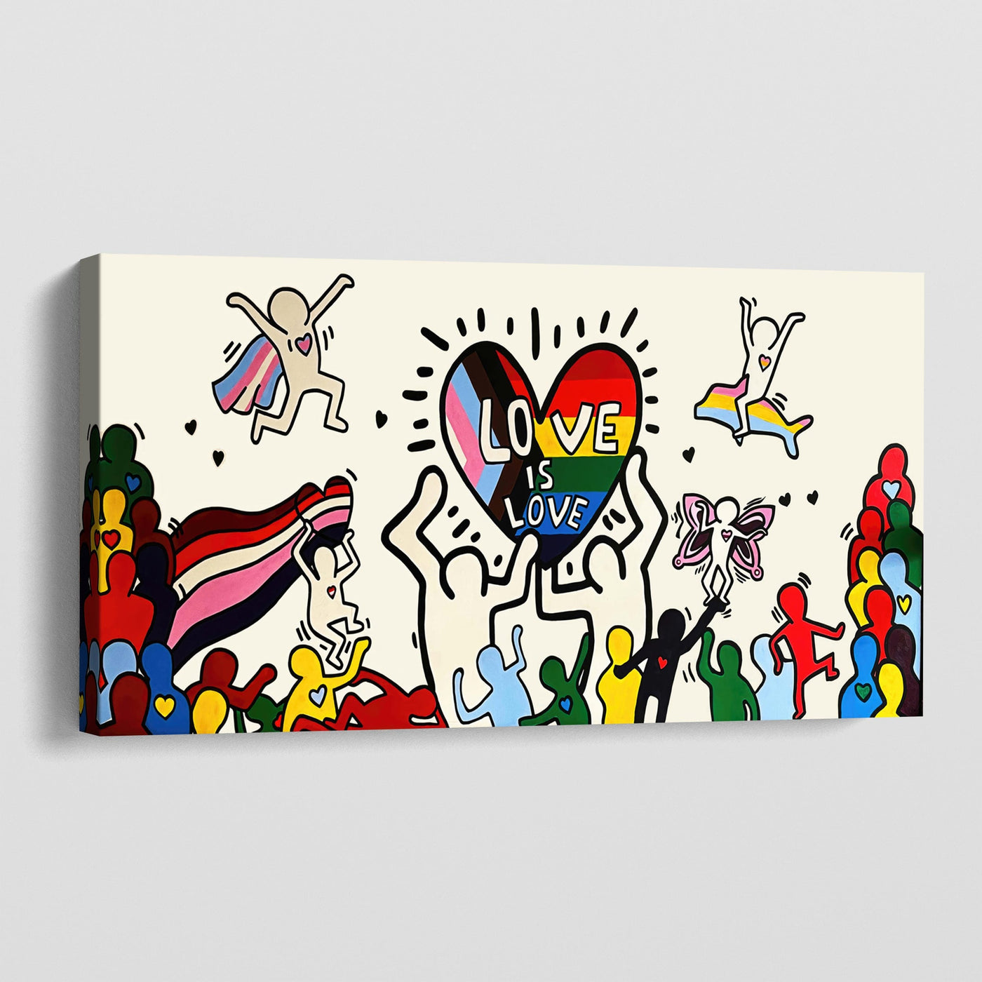 LOVE IS LOVE GRAFFITI CANVAS