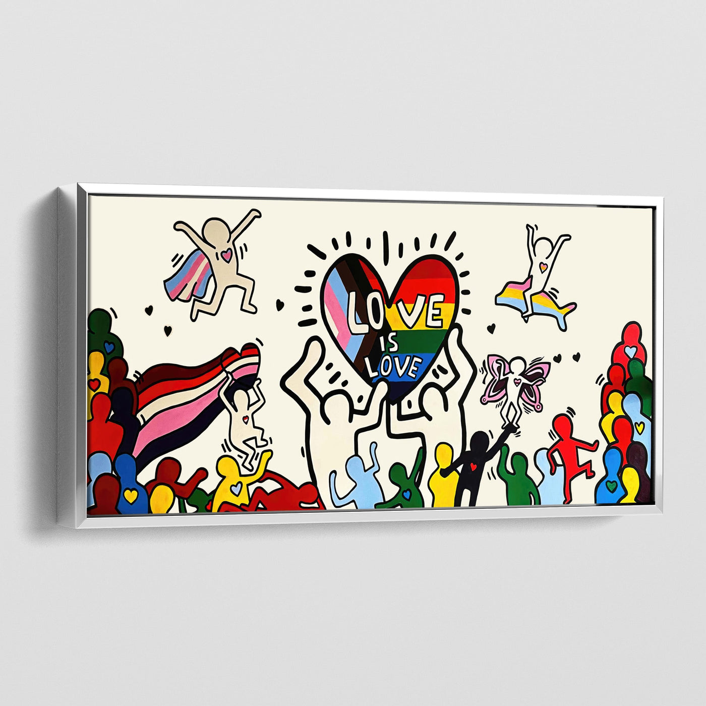 LOVE IS LOVE GRAFFITI CANVAS