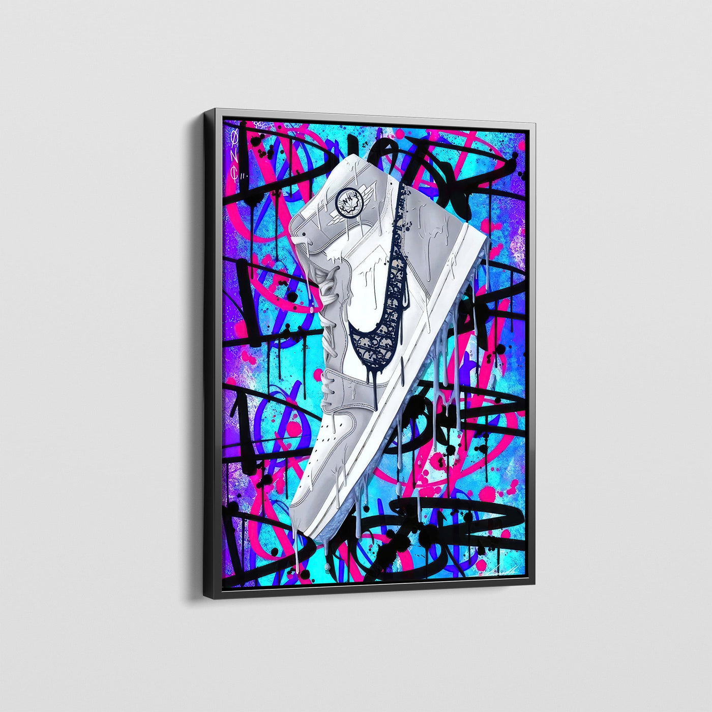 LUXURY 1'S GRAFFITI SNEAKERS CANVAS