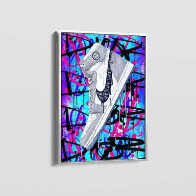 LUXURY 1'S GRAFFITI SNEAKERS CANVAS