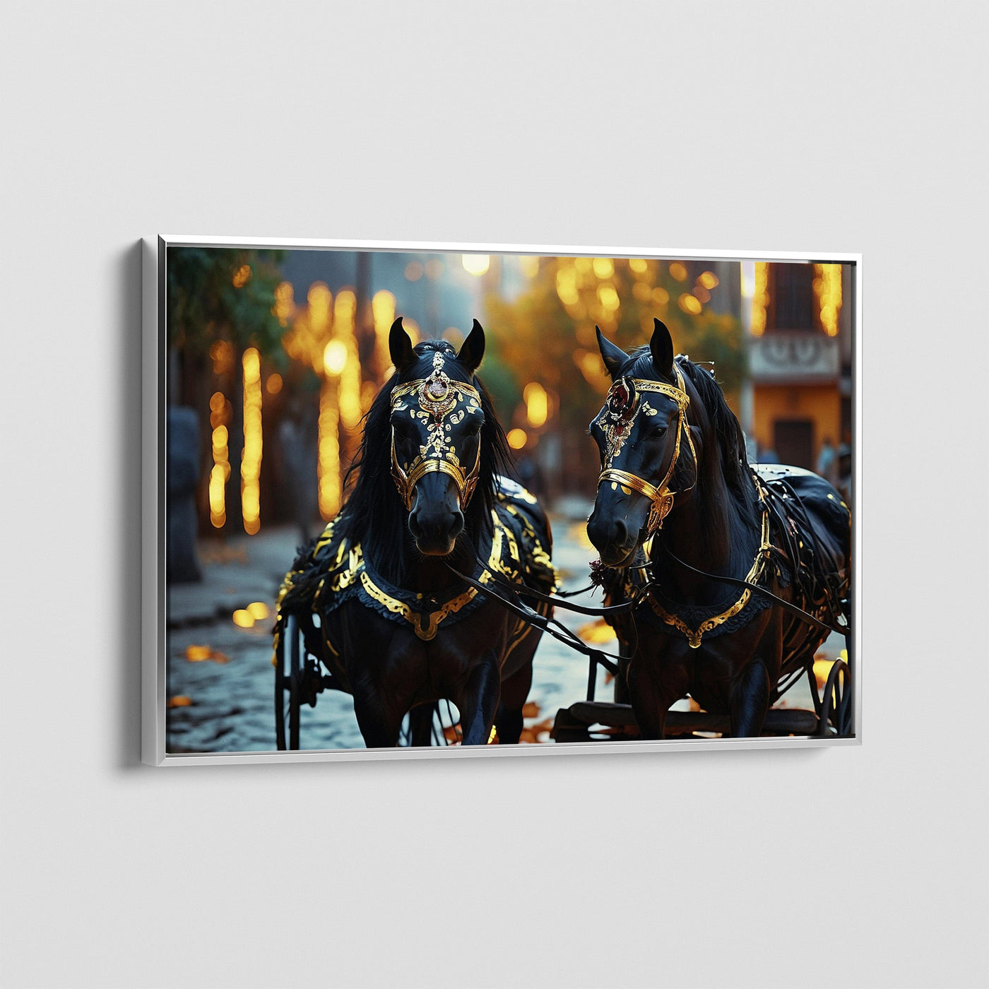 NOIR HORSES CANVAS
