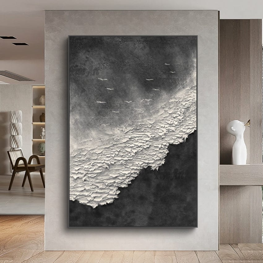 GREY WAVES CANVAS