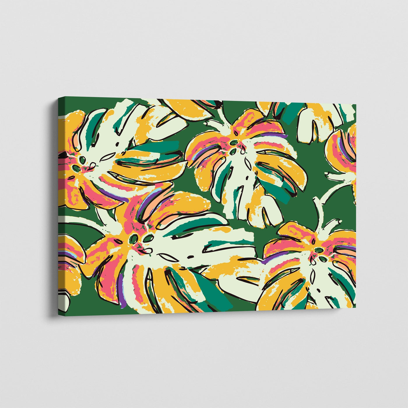 RETRO LEAVES CANVAS