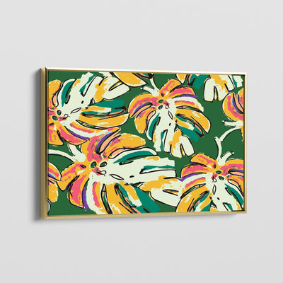 RETRO LEAVES CANVAS