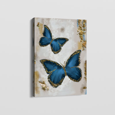 ROYAL BLUE BUTTERFLIES CANVAS