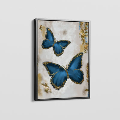 ROYAL BLUE BUTTERFLIES CANVAS