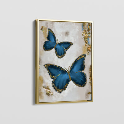 ROYAL BLUE BUTTERFLIES CANVAS