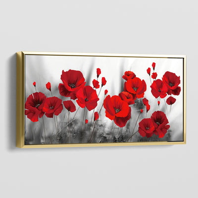 RED BLOSSOM FLOWERS CANVAS