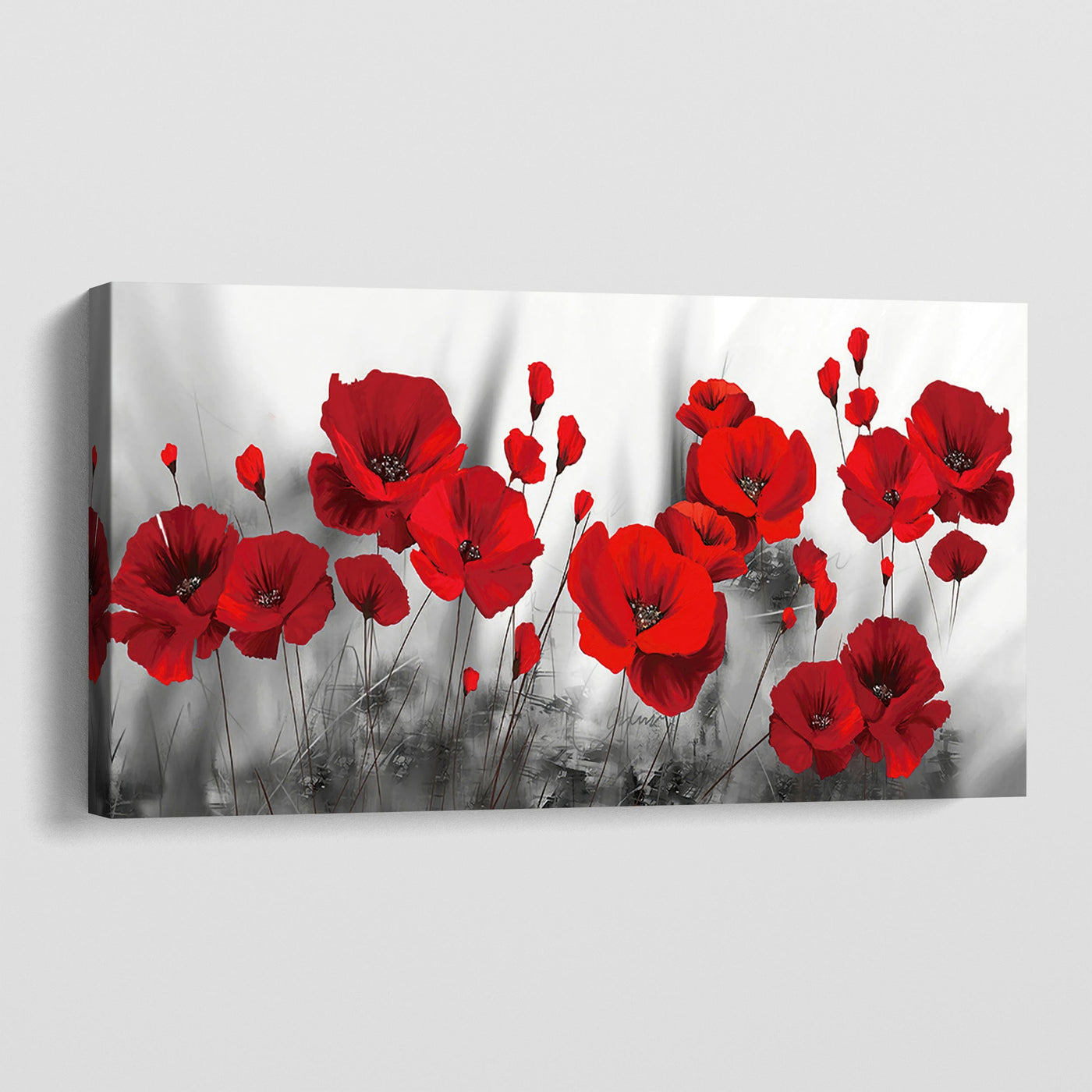 RED BLOSSOM FLOWERS CANVAS