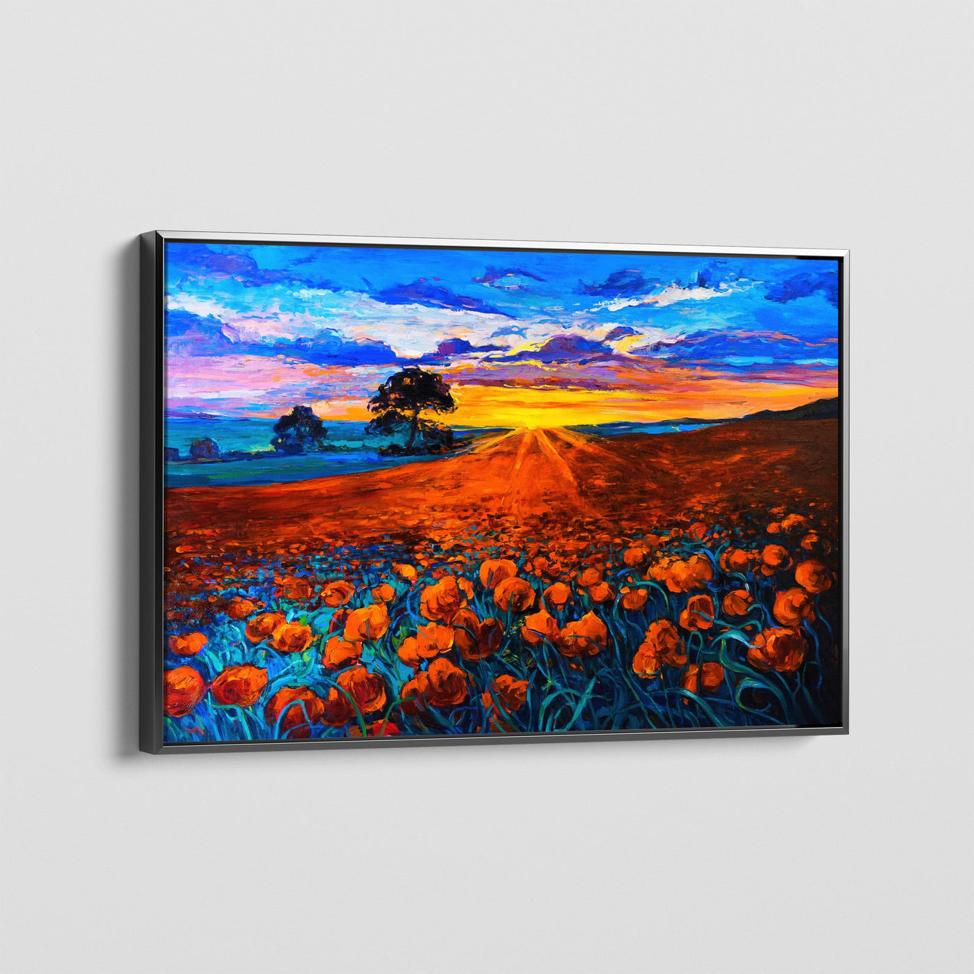 RED POPPY FIELDS CANVAS