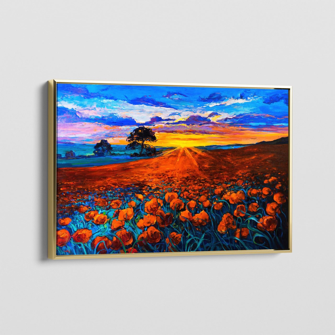 RED POPPY FIELDS CANVAS