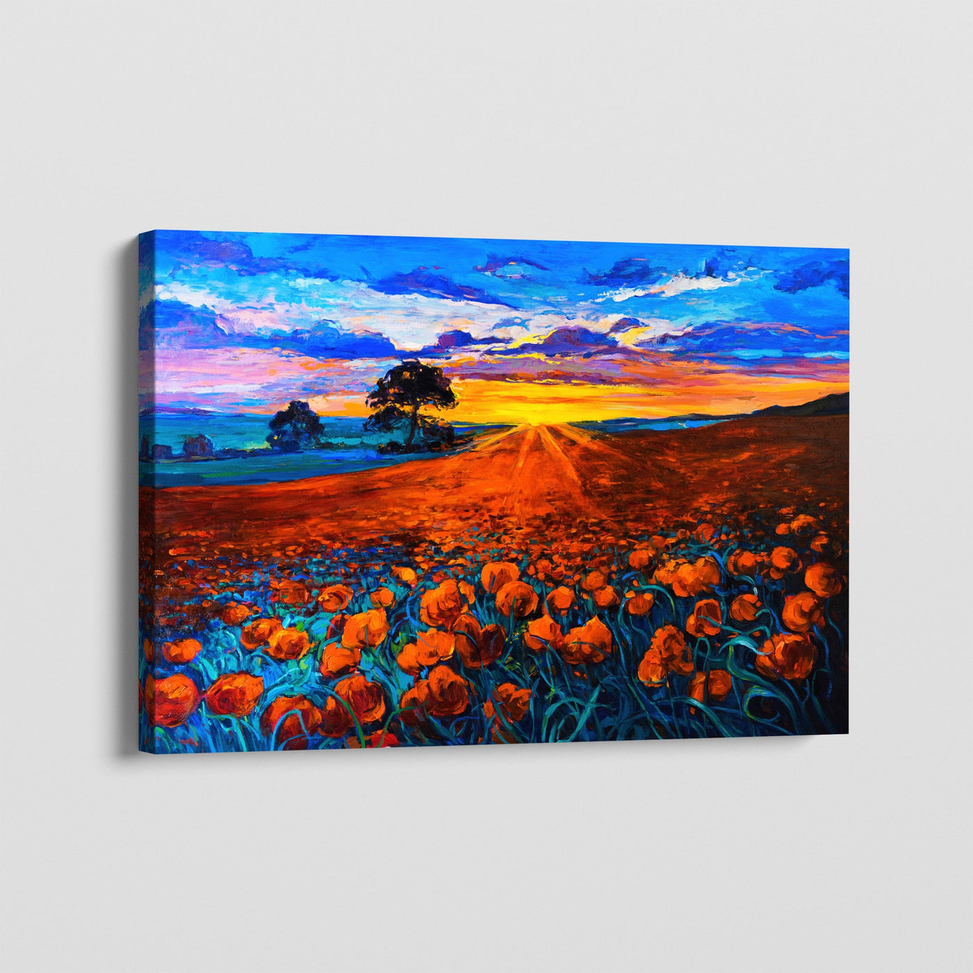 RED POPPY FIELDS CANVAS