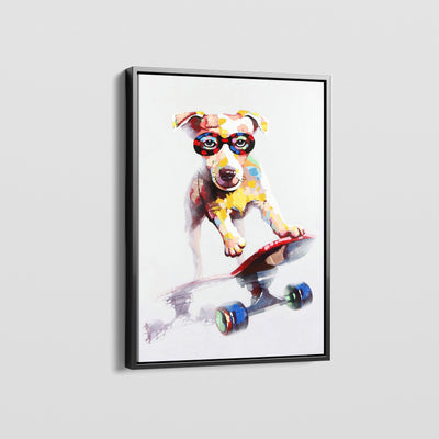 SKATING DOG CANVAS