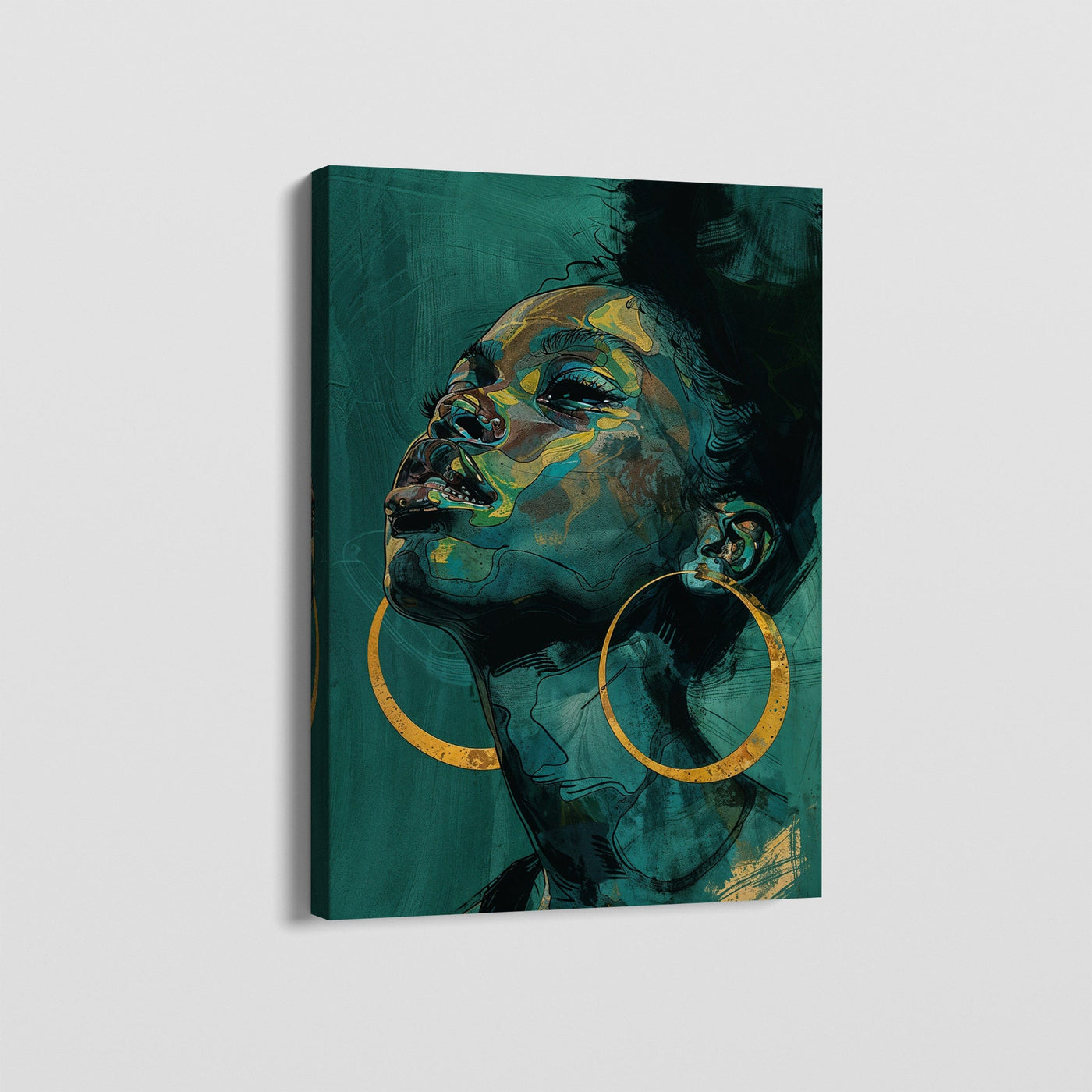 TURQUOISE GOLD CANVAS