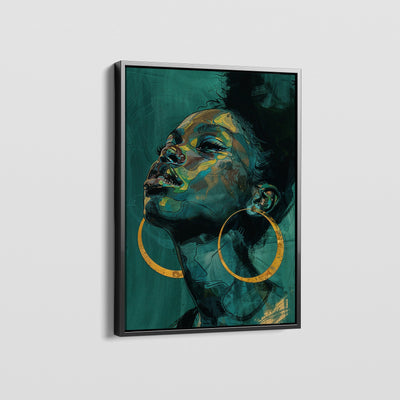 TURQUOISE GOLD CANVAS