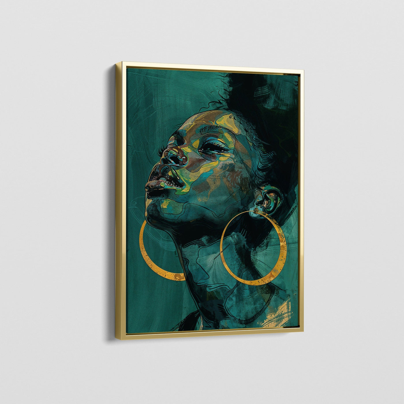 TURQUOISE GOLD CANVAS