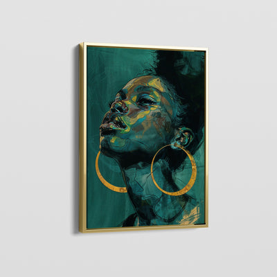 TURQUOISE GOLD CANVAS