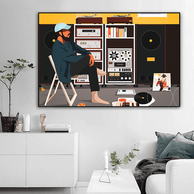 絵画 Listening THE LISTENING ROOM – Crib of Art