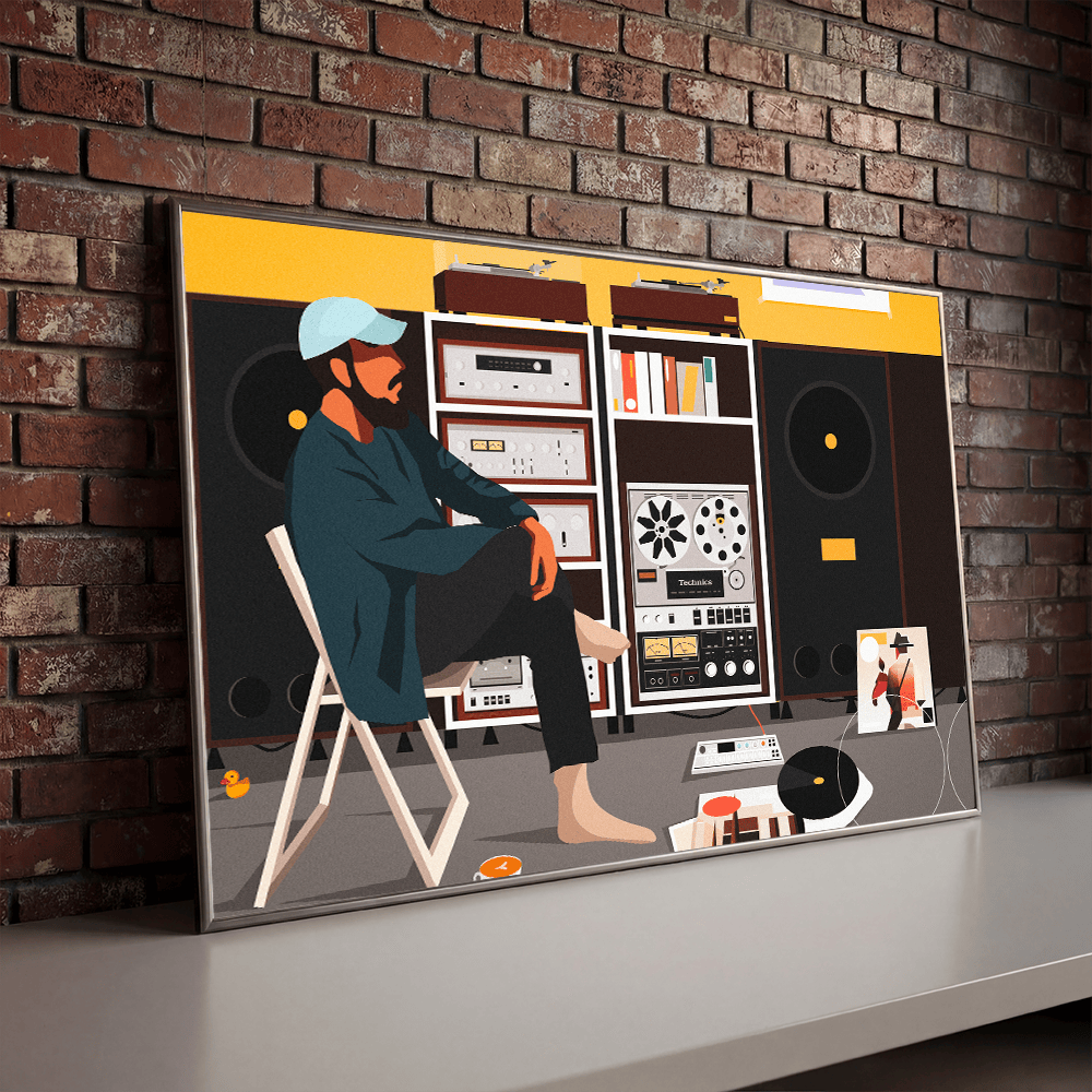 絵画 Listening THE LISTENING ROOM – Crib of Art