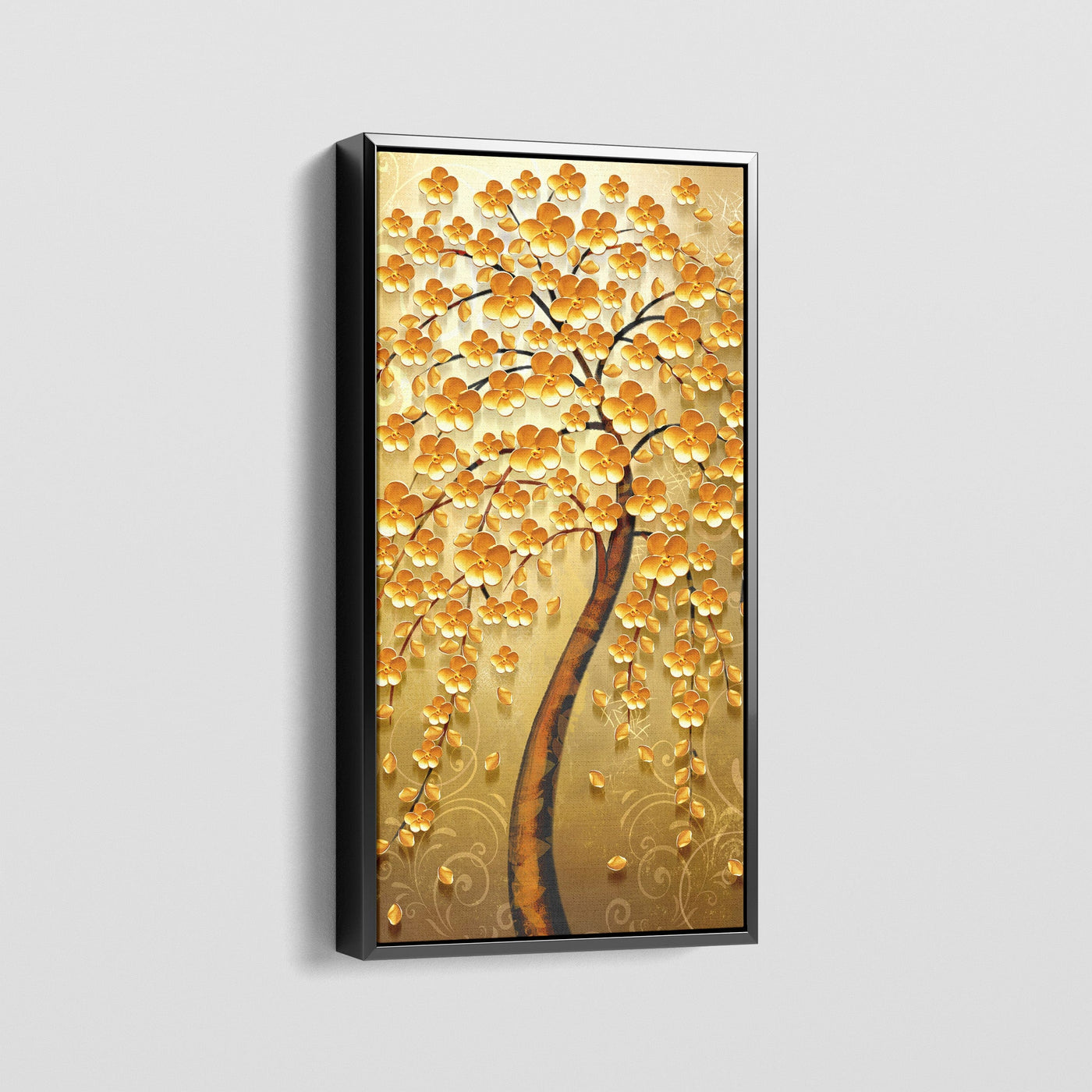 TREE OF GOLDEN FLOWERS CANVAS