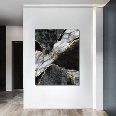 BLACK AND GOLD A CANVAS