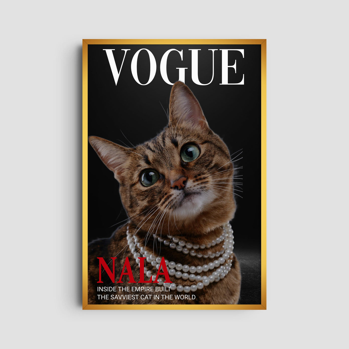 Custom Vogue Magazine Pet Portrait