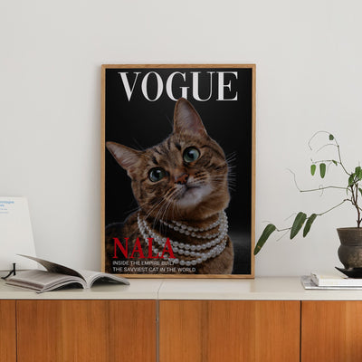 Custom Vogue Magazine Pet Portrait