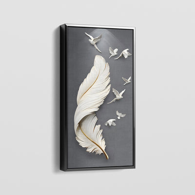 WHITE DOVE FEATHER CANVAS