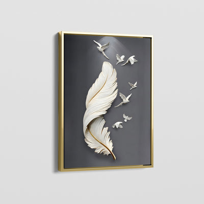 WHITE DOVE FEATHER CANVAS