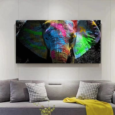 COLOURFUL ELEPHANT CANVAS