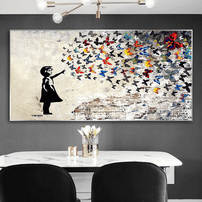 BANKSY FLYING BUTTERFLIES – Crib of Art