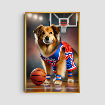 Custom Sports Star Pet Portrait