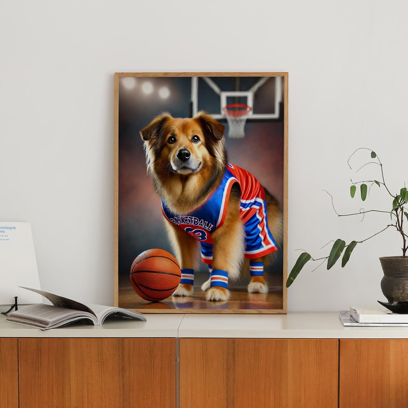 Custom Sports Star Pet Portrait