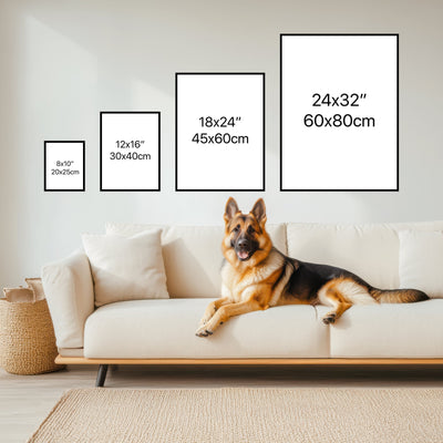 Custom Four Pet Modern Portrait - White