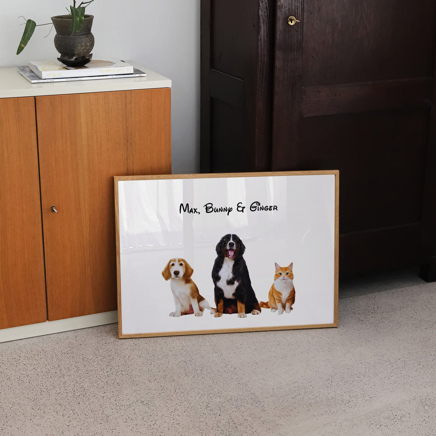 Custom Cartoons Portrait - Three Pets