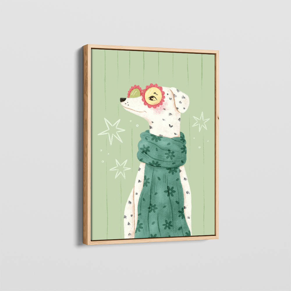 GREEN FANCY SCARF CANVAS – Crib of Art