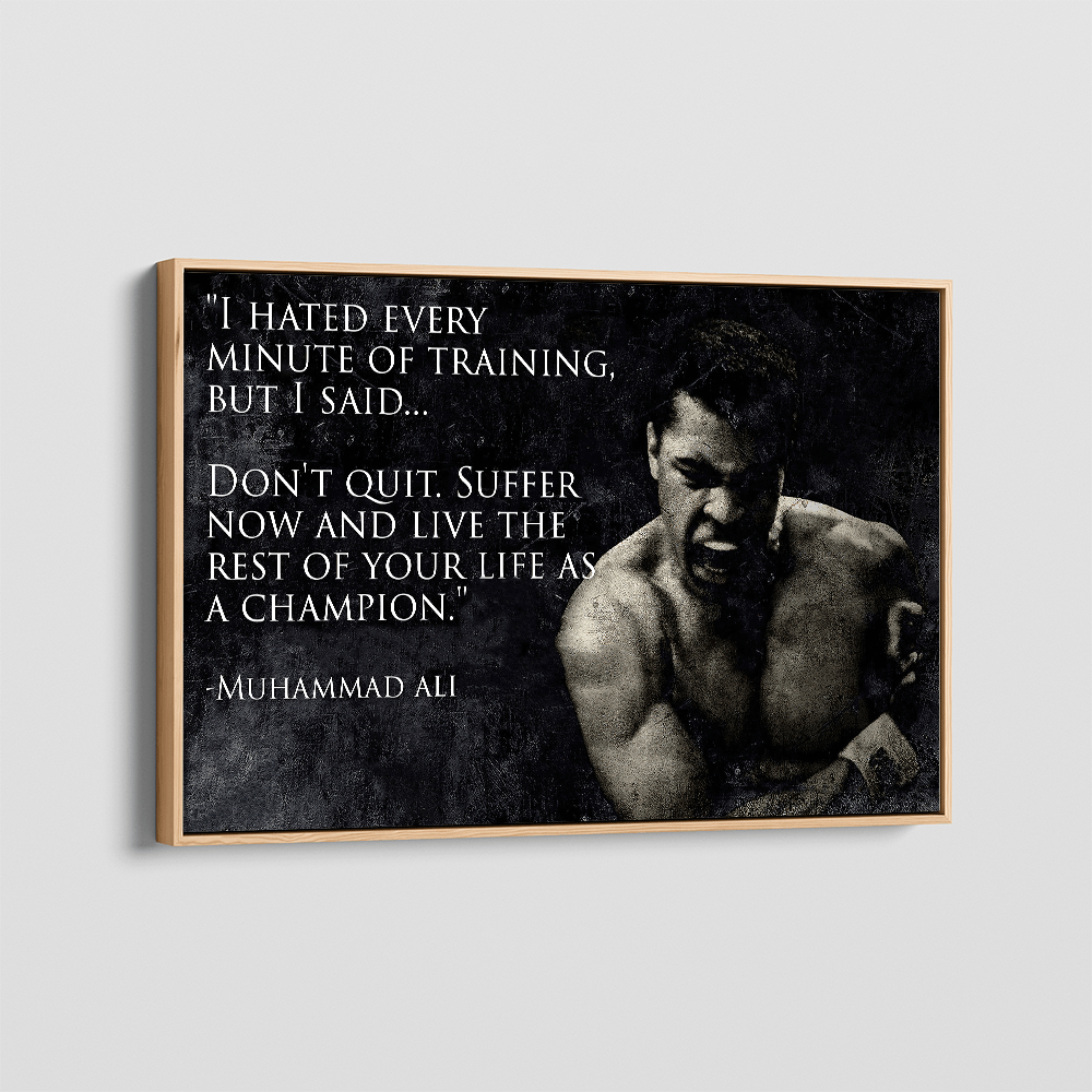 Ali 281 KING ALI MOTIVATION CANVAS – Crib of Art