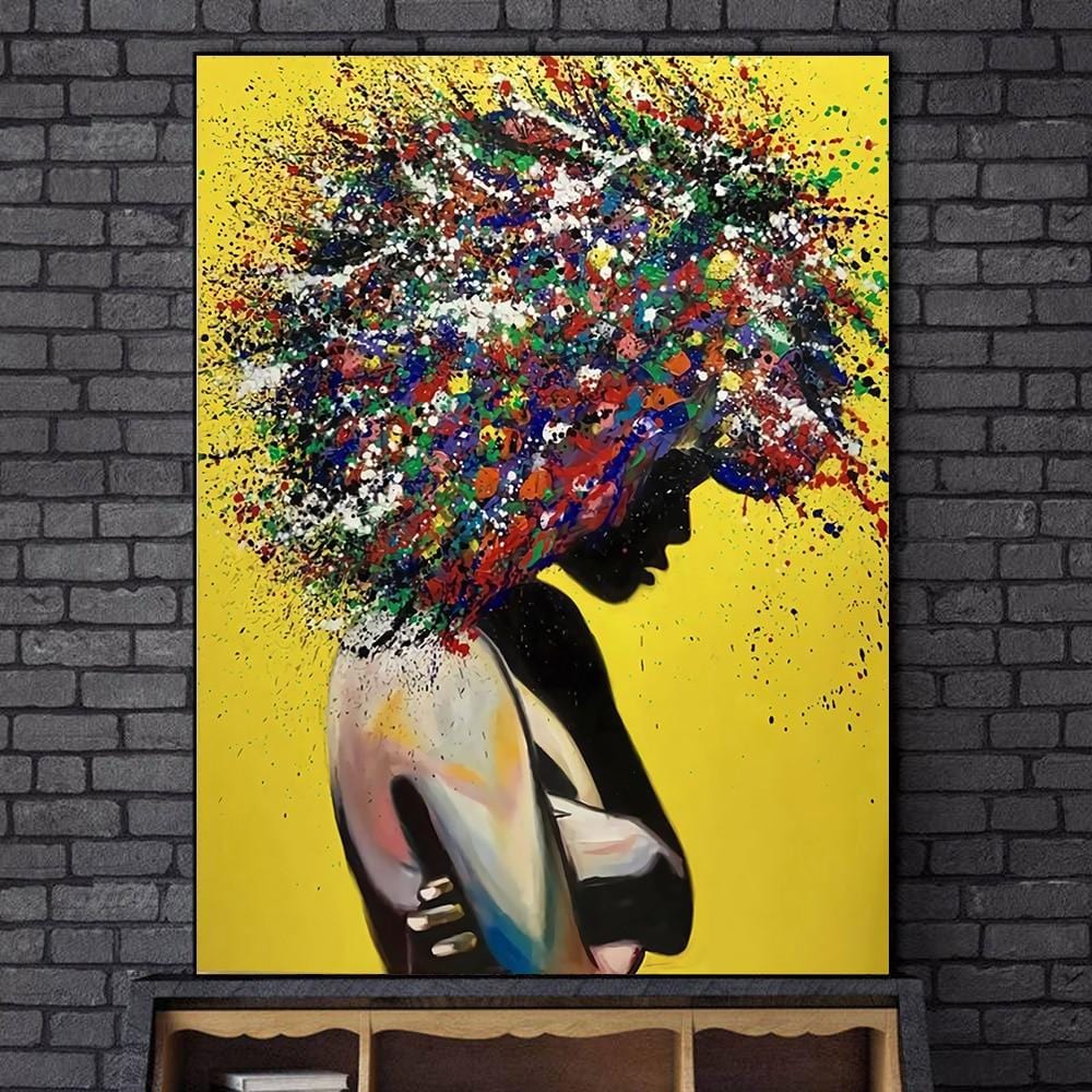 COLORFUL AFRICAN GIRL CANVAS