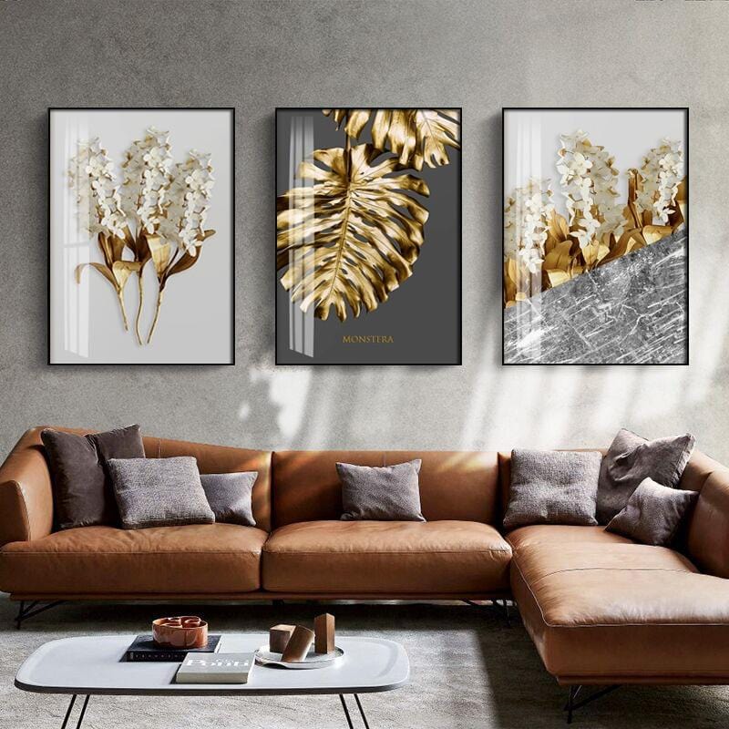 NORDIC GOLDEN LEAVES CANVAS