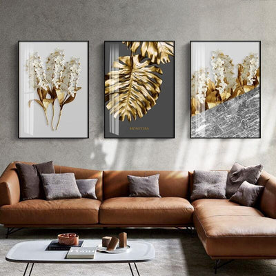 NORDIC GOLDEN LEAVES CANVAS