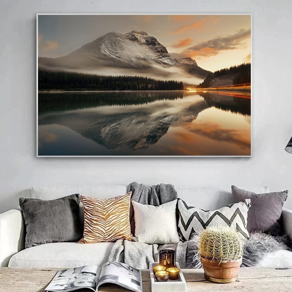 MISTY MOUNTAIN LAKE CANVAS