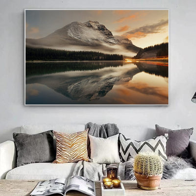 MISTY MOUNTAIN LAKE CANVAS
