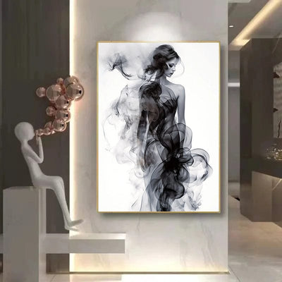 SMOKE LADY SILHOUETTE CANVAS